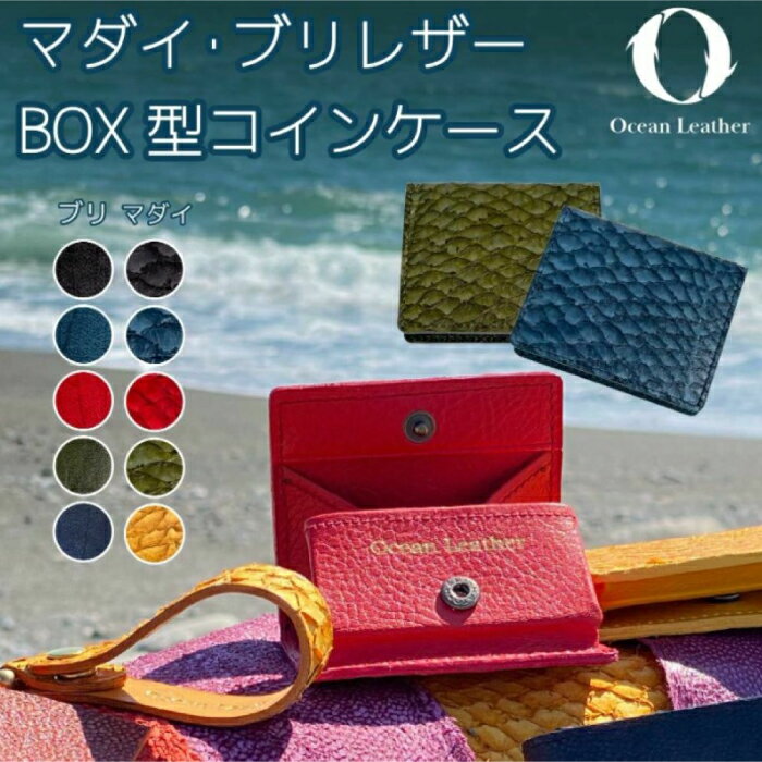 【Sea Green】Ocean Leather BOXコインケース【ブリ】【興洋フリーズ株式会社】[ATBX069-04]
