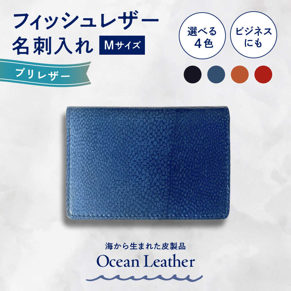 【選べるカラー】Ocean Leather 名刺入れ〈ブリ〉Mサイズ【興洋フリーズ株式会社】[ATBX084-01]