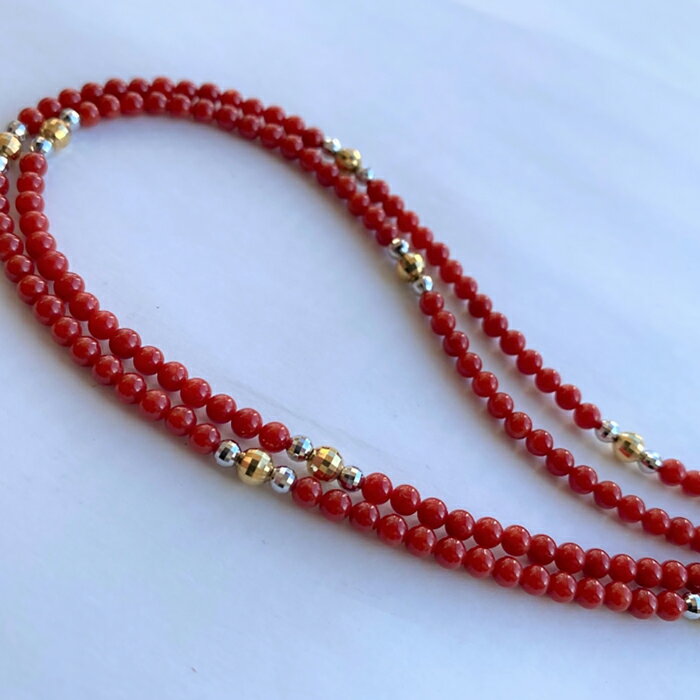 【ふるさと納税】珊瑚オリジナルネックレスコンビ 【有限会社米沢サンゴ店】[ATCX017] サムネイル2