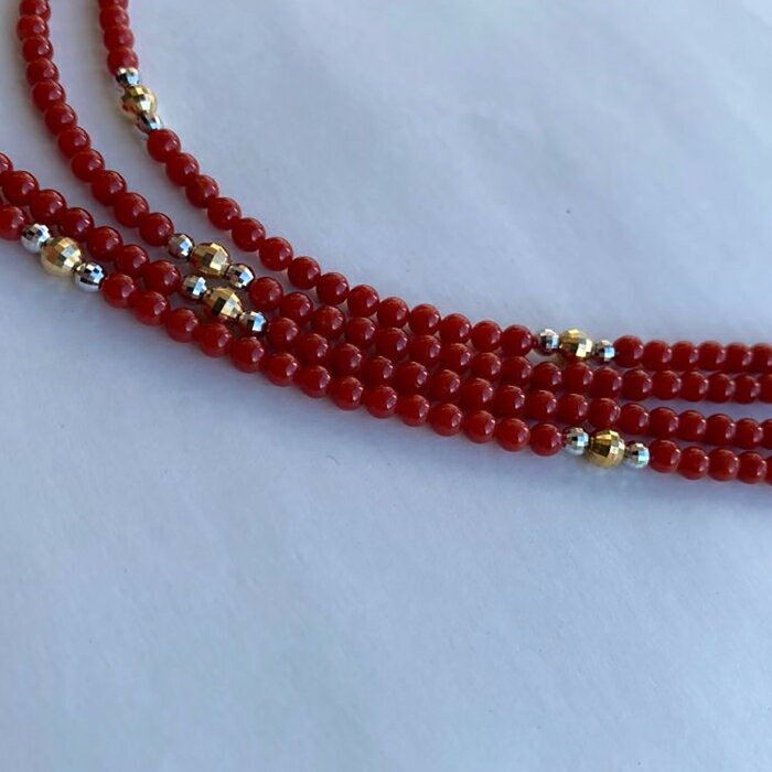 【ふるさと納税】珊瑚オリジナルネックレスコンビ 【有限会社米沢サンゴ店】[ATCX017] サムネイル3