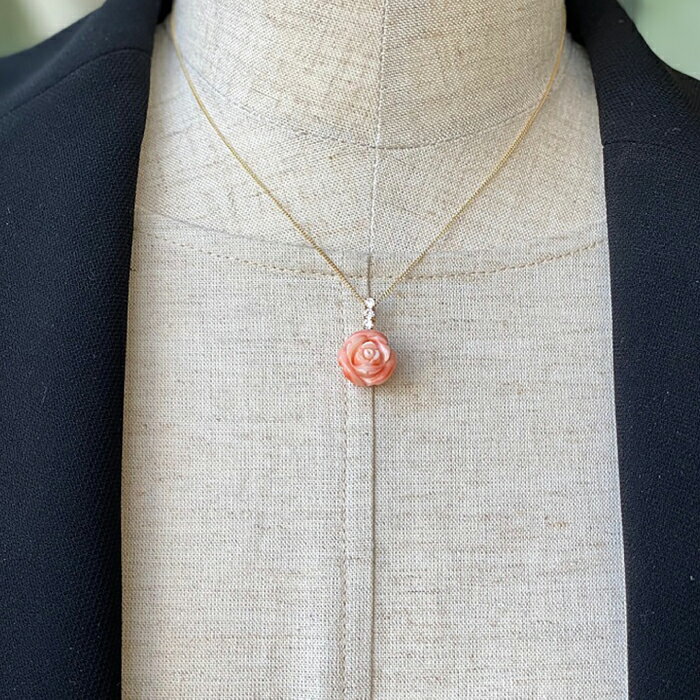 【ふるさと納税】珊瑚ペンダントスリーポイント 【有限会社米沢サンゴ店】[ATCX019] サムネイル3