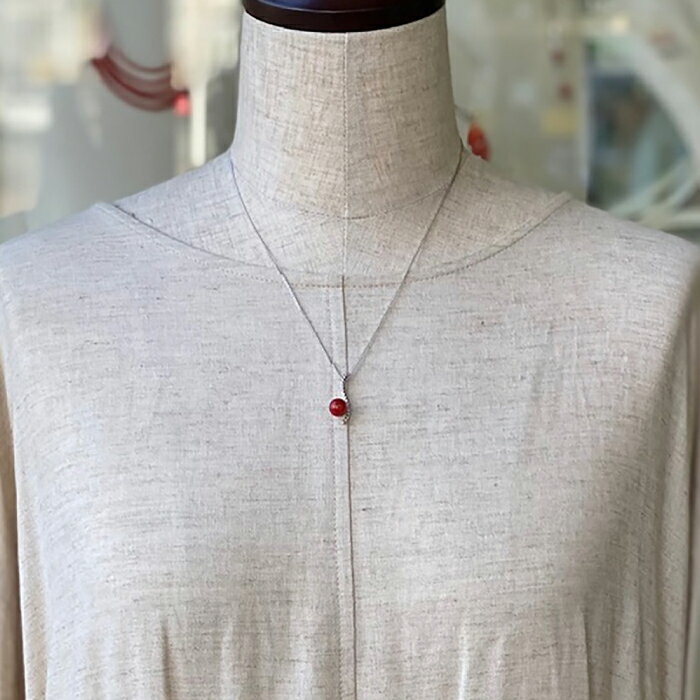 【ふるさと納税】珊瑚ペンダント流 (る シルバー) 【有限会社米沢サンゴ店】[ATCX020] サムネイル3