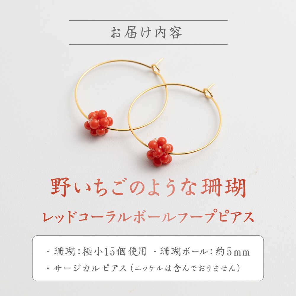 【ふるさと納税】珊瑚のフープピアスボール 【有限会社米沢サンゴ店】[ATCX025] サムネイル2