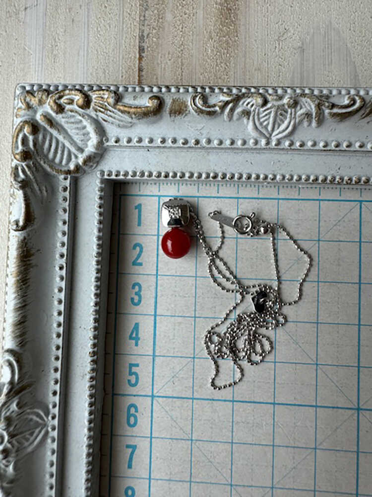 【ふるさと納税】宝石珊瑚 K18WGペンダント 【有限会社米沢サンゴ店】[ATCX042] サムネイル2