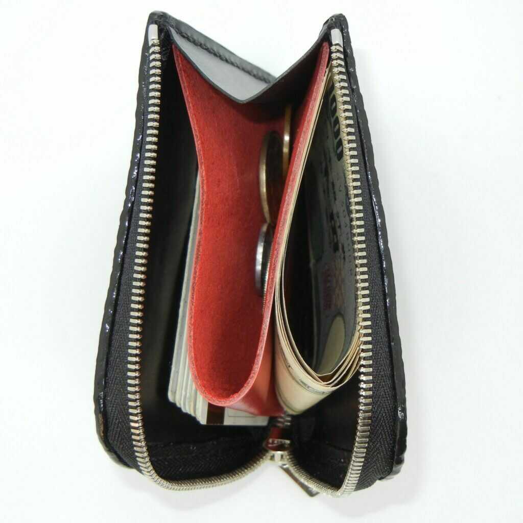 【ふるさと納税】サメ革　L型ファスナー小財布【革職人TOSHI】[ATDZ008] サムネイル2