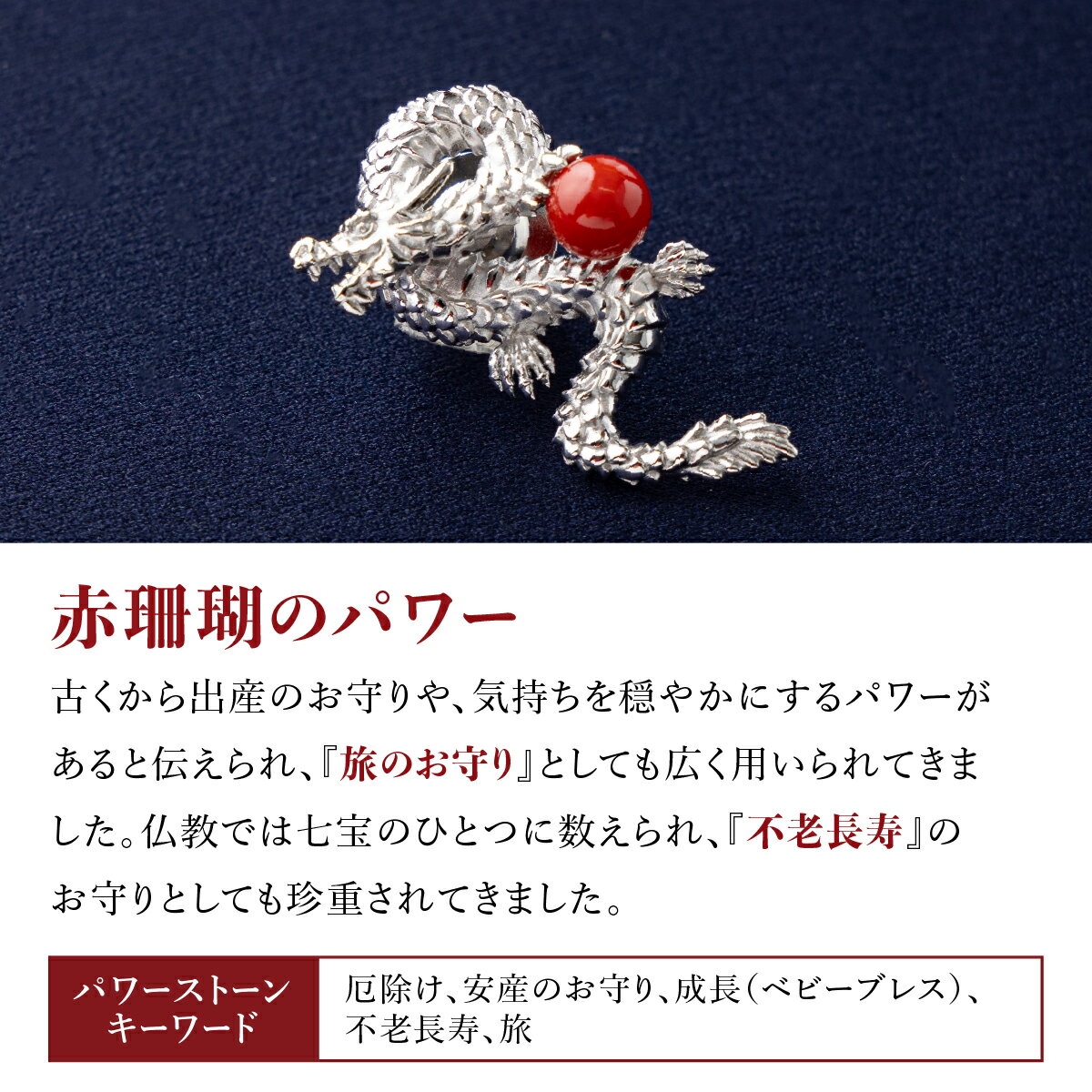 【ふるさと納税】 室戸市産赤サンゴ ドラゴンのシルバーブローチ 赤 サンゴ 珊瑚 さんご レディース 女性用 ブローチ ファッション アクセサリー かわいい おしゃれ プレゼント 送料無料 kn062 サムネイル3