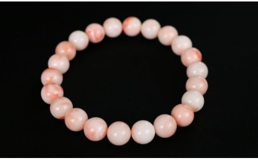 ピンクサンゴ 丸玉ブレスレット [大サイズ玉] | アクセサリー ブレスレット ジュエリー 珊瑚 赤珊瑚 宝石 サンゴ プレゼント クリスマス バレンタイン カジュアル レディース 贈答用 人気 高価 高級 ふるさと納税サンゴ 高知県 室戸市