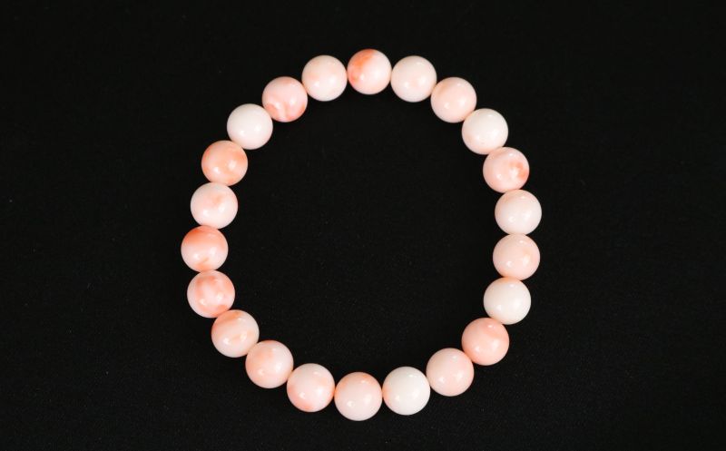 【ふるさと納税】 ピンクサンゴ 丸玉ブレスレット [大サイズ玉] | アクセサリー ブレスレット ジュエリー 珊瑚 赤珊瑚 宝石 サンゴ プレゼント クリスマス バレンタイン カジュアル レディース 贈答用 人気 高価 高級 ふるさと納税サンゴ 高知県 室戸市 サムネイル3