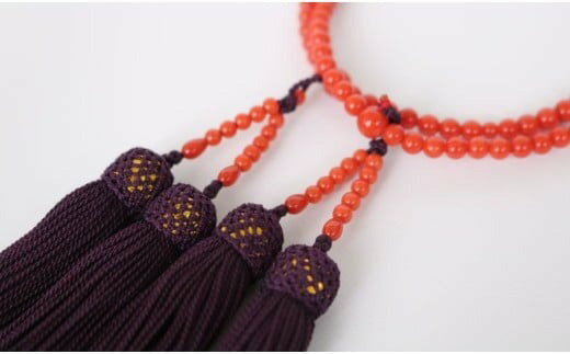 【ふるさと納税】 赤珊瑚の本連数珠 訳あり宝石サンゴ 5mm玉 数珠袋付き 珊瑚 さんご 数珠 仏具 お盆 葬式 法事 葬儀 法要 レディース 女性用 お守り 高知県 室戸市 [kn128] サムネイル3