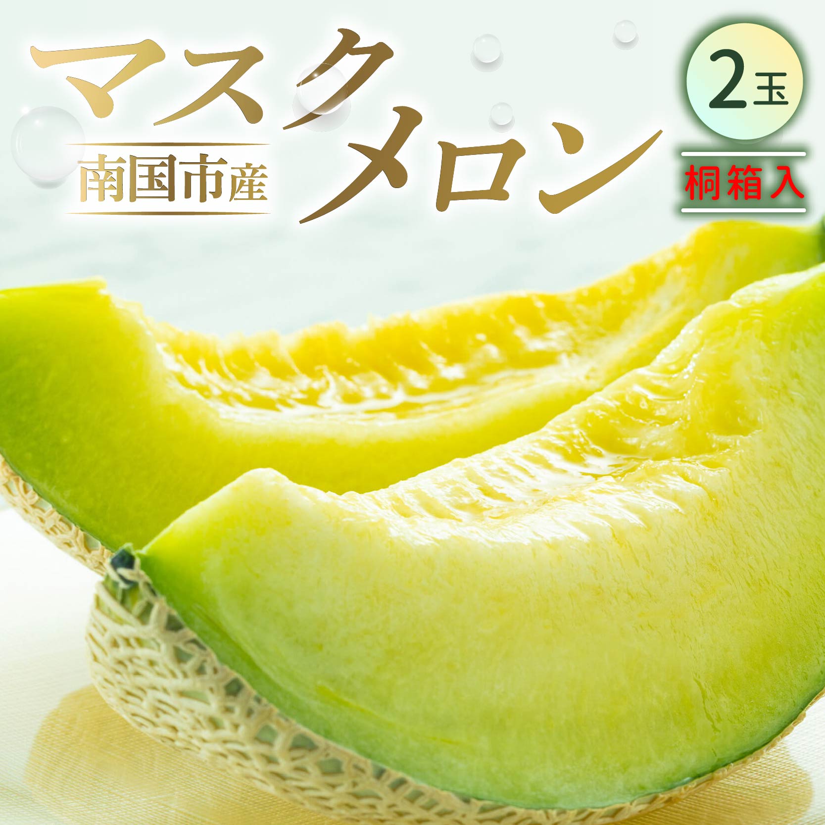 高知県南国市産 厳選桐箱入りマスクメロン 2個 メロン マスクメロン フルーツ 果物 くだもの 食品 デザート 高評価 厳選 高級 ギフト 贈り物 人気 おすすめ ふるさと納税メロン ふるさと納税 めろん 送料無料