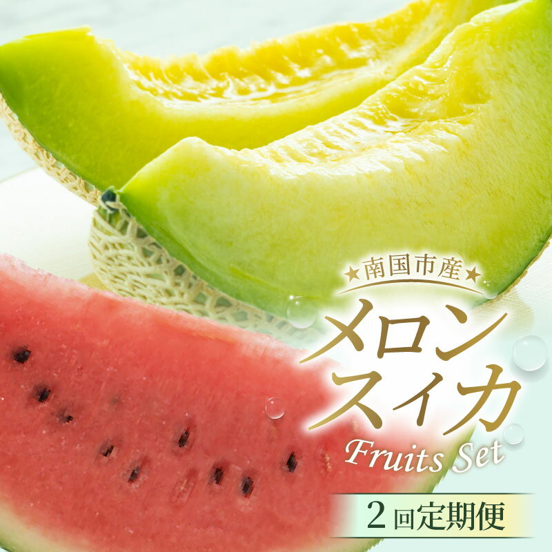 メロン スイカ 指定月発送 2回 定期便 予約受付 期間限定 フルーツ くだもの 高評価 厳選 ギフト 贈り物 産地直送 人気 おすすめ ふるさと納税メロン ふるさと納税 めろん ふるさと納税すいか ふるさと納税 スイカ 高知県 南国市