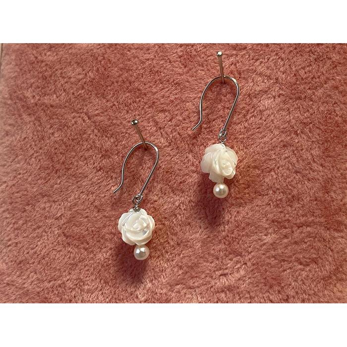 【ふるさと納税】 あこや真珠 ローズシェルピアス パール ピアス 高級 しんじゅ あこや ファッション ギフト 贈り物 贈答 母の日 送料無料 人気 おすすめ 高知県 南国市 サムネイル2