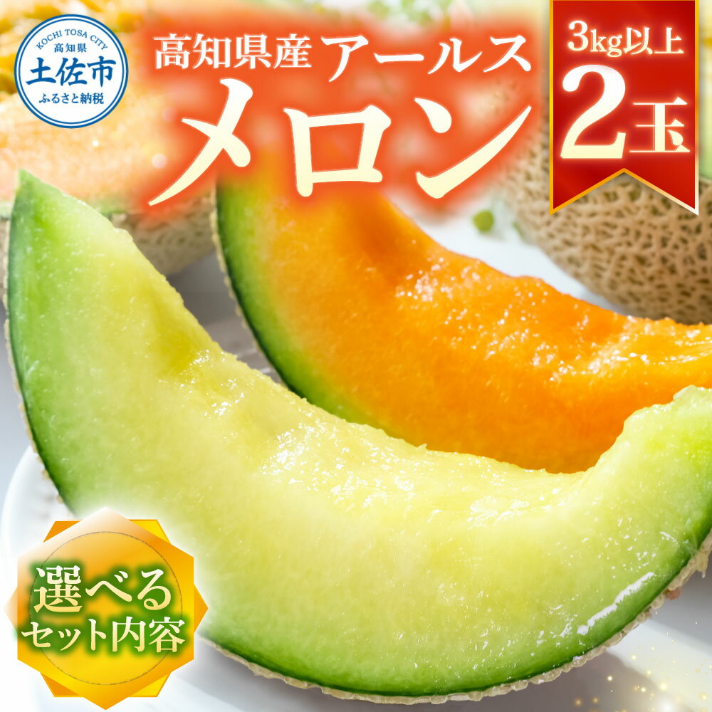 最高級土佐アールスメロン2玉入り メロン めろん 3kg以上 白玉 赤玉 舐瓜 果物 くだもの フルーツ デザート スイーツ おやつ 高級 常温 配送 故郷納税 ふるさとのうぜい 高知県産 国産 土佐市 返礼品