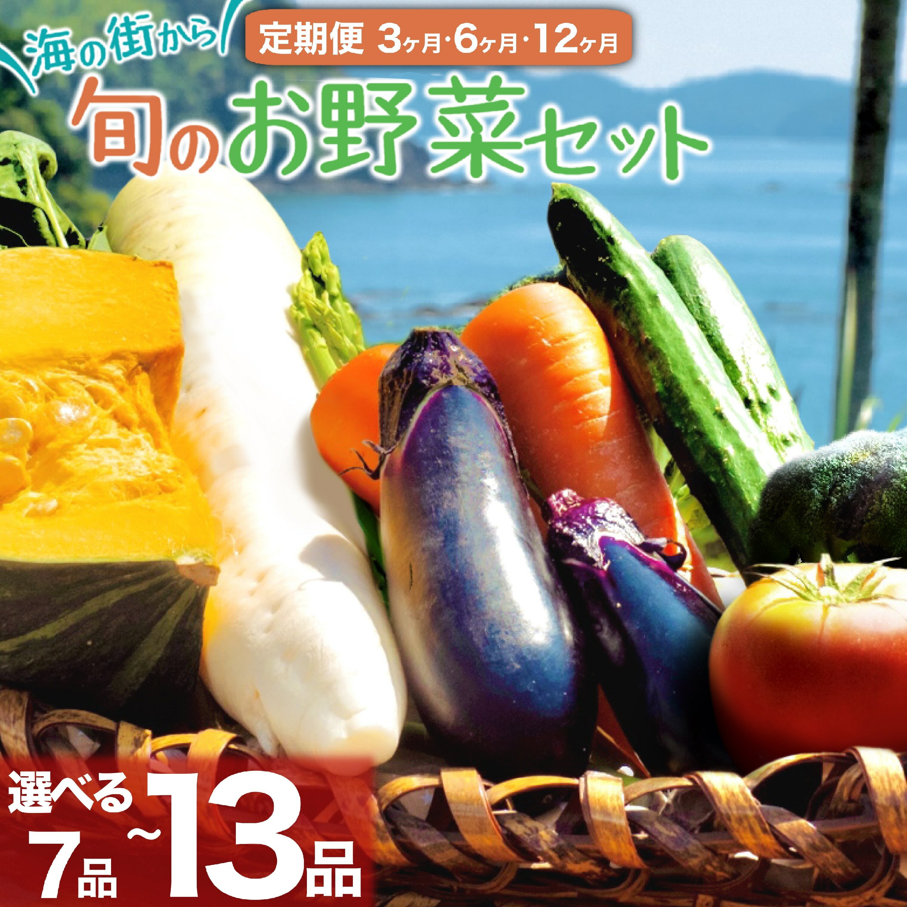 定期便 野菜 7～13品 3回 6回 12回 野菜詰め合わせ 季節 旬 野菜定期便 野菜セット 詰め合わせ セット 毎月お届け 高知県 須崎市人気 ランキング 食品 お楽しみ バラエティ おすすめ 3か月 6か月 12か月 やさい 野菜盛り まるごと ふるさと納税野菜