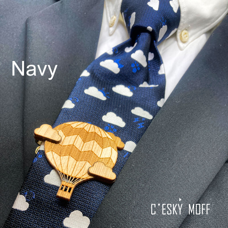 【ふるさと納税】 雲小紋柄 ネクタイ & 気球 ネクタイピン セット 須崎市 プレゼント ラッピング可 おしゃれ 社会人 結婚式 贈答 ギフト 日用品 父の日 須崎 高知県 高知 ふるさと納税 FO015 サムネイル3