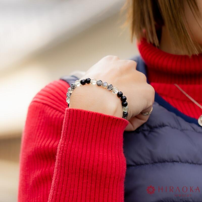 【ふるさと納税】 パワーストーン ブレスレット 6mm 玉 石 健全 対人運 自己充実 好転運 フローライト トルマリン トルマリンクォーツ ラブラドライト グリーン 高知県 須崎市 サムネイル2