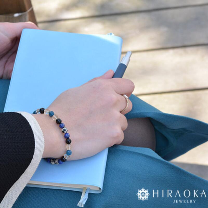 【ふるさと納税】 パワーストーン ブレスレット 6mm 玉 石 資格 取得 成功運 才能の開花 ダルメシアンジャスパー オニキス ラピスラズリ レモンクォーツ 青色 アパタイト 藍色 高知県 須崎市 サムネイル2