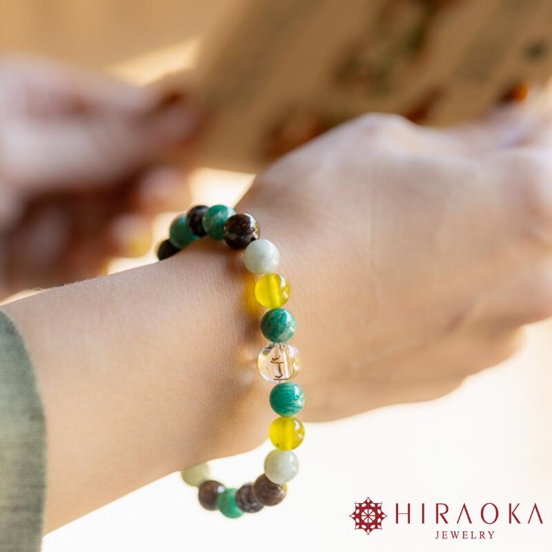 【ふるさと納税】 パワーストーン ブレスレット 8mm 玉 石 逆転合格 合格運 成功運 ブロンザイト アマゾナイト オブシディアン 縁起石 金彫りクォーツ 水晶 オリーブクォーツ ジェイド グリーン イエロー 高知県 須崎市 サムネイル2