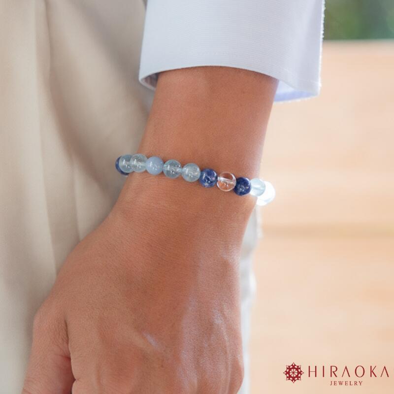 【ふるさと納税】 恋縁結びパワーストーンブレスレット男性用(縁結び03)・8mm玉 HJ036 サムネイル3