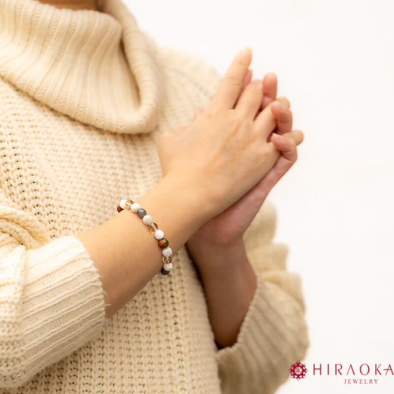 【ふるさと納税】 パワーストーン ブレスレット 8mm 健康 石 運 メンタル 改善 生活 習慣 ゼオライト ラブラドライト ユナカイト レモンクォーツ ホワイト クリアカラー 高知県 須崎市 サムネイル2