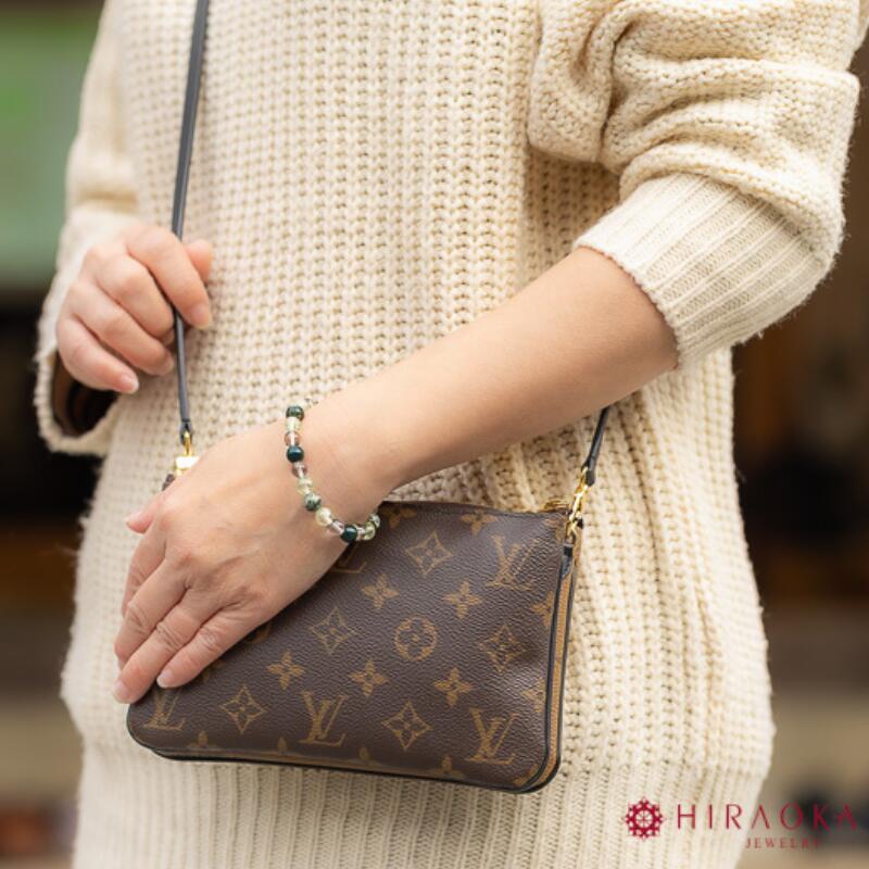 【ふるさと納税】 パワーストーン ブレスレット 8mm 仕事 金運 ストレス解消 メンタル 強化 リラックス ガーデンクォーツ プレナイト ブラッドストーン クリソタイル サーペンティン グリーン 高知県 須崎市 サムネイル3