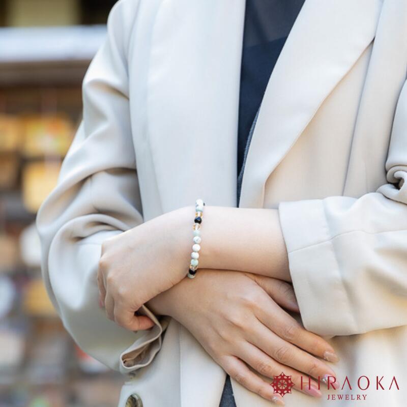 【ふるさと納税】 パワーストーン ブレスレット 合格祈願 運 6mm 玉 石 学業成就 成功 レモンクォーツ ジェイド オニキス ホワイトハウライト ホワイト 高知県 須崎市 サムネイル3