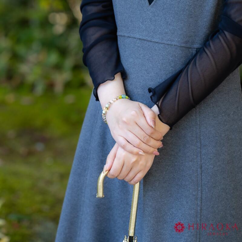 【ふるさと納税】 パワーストーン ブレスレット 開運 6mm 玉 石 学業成就 商売繁栄 ジェイド オリーブクォーツ ルチルクォーツ シトリン クリア イエロー 高知県 須崎市 サムネイル3