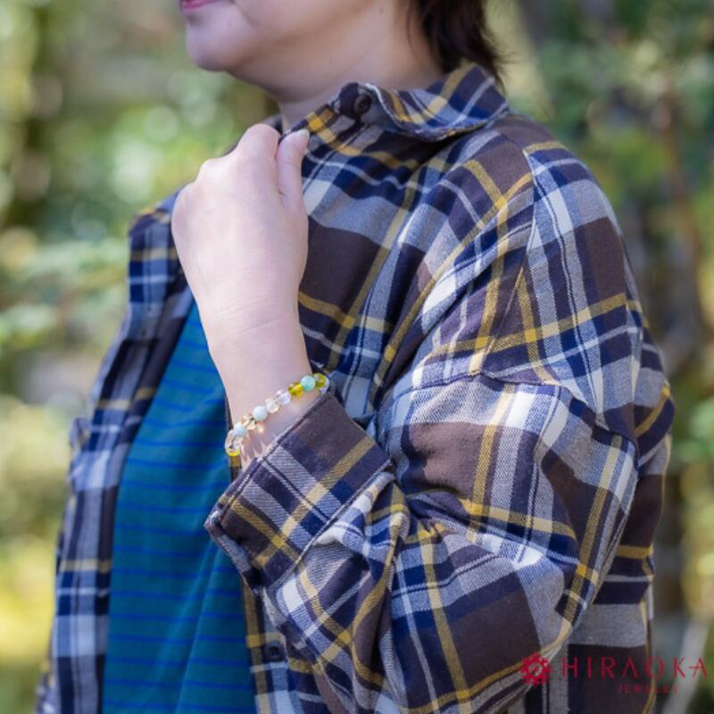 【ふるさと納税】 パワーストーン ブレスレット 開運 8mm 玉 石 学業成就 商売繁栄 ジェイド オリーブクォーツ ルチルクォーツ シトリン クリア イエロー 高知県 須崎市 サムネイル3