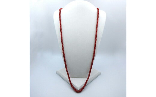 地中海珊瑚 3連 ねじり ロングネックレス 201118-2 サンゴ アクセサリー ジュエリー 宝石 貴金属 ペンダント チェーン レディース ファッション おしゃれ プレゼント ギフト 贈り物 誕生日 記念日 パーティー 結婚式 海 夏 宿毛市 高知県 220000円