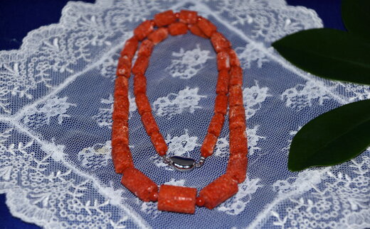 【ふるさと納税】 さんごの吉良 赤 虫くい サンゴ筒型ネックレス N-11 珊瑚 サンゴ アクセサリー ジュエリー 貴重 天然 海洋 レッド 筒型 ペンダント 首飾り 贈り物 プレゼント 記念品 お土産 特産品 工芸品 伝統工芸 宿毛市 高知県 220000円 サムネイル3