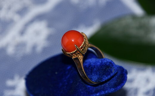 さんごの吉良 K18赤珊瑚リング R-3 珊瑚 サンゴ 宝石 ジュエリー アクセサリー 指輪 リング 18金 ゴールド 赤珊瑚 レッドコーラル 天然石 パワーストーン 高級 贈り物 プレゼント 記念品 還暦祝い 誕生日 結婚記念日 宿毛市 高知県 792000円