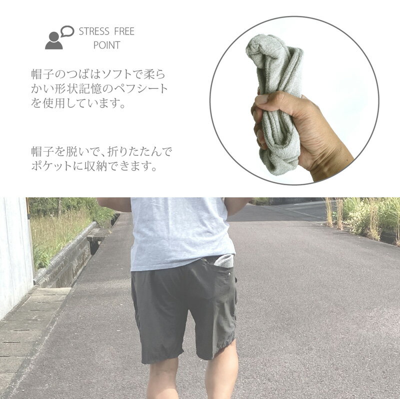 【ふるさと納税】 タオル地 ランニングキャップ スポーツ帽子 ニットタオル 伸縮素材 速乾 通気性 軽量 UVカット 吸汗 メッシュ 日よけ つば広 サイズ調整可能 メンズ レディース ユニセックス ジョギング マラソン アウトドア 夏 汗対策 熱中症対策 宿毛市 高知県 10000円 サムネイル3