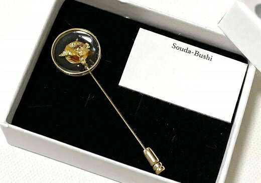 ピンブローチ（ラメ風宗田節入りのレジンアクセサリー）ハンドメイド作品 シンプル スーツ スカーフ カジュアル かわいい 結婚式 アクセント お洒落 オリジナル キラキラ ゴールド かつお節 高知県 高知 土佐清水 ふるさとのうぜい 故郷納税【R00427】