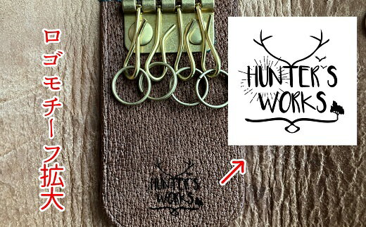 【ふるさと納税】鹿革＆猪革のキーケース（三つ折り式）【紺】レザー 鍵ケース 玄関の鍵 車 かぎ 革小物 革製品 ハンドメイド レザークラフト アクセサリー お洒落 金属 植物性タンニン ギフト プレゼント 鞣し 高知県 高知 土佐清水 故郷納税 ふるさとのうぜい【R00671】 サムネイル3