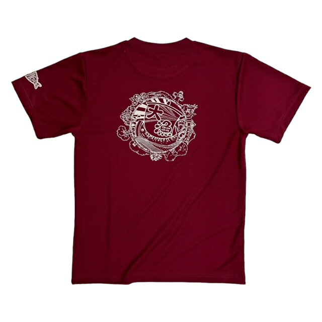 【ふるさと納税】地域限定オリジナルデザインTシャツ（バーガンディー・ドライ素材） 赤 男女兼用サイズ サバT 半袖 トップス スポーツ用品 ファッション ドライTシャツ 衣類 かわいい 可愛い おしゃれ お洒落 高知県 高知 土佐清水 故郷納税 返礼品 12000円【R01014】 サムネイル2