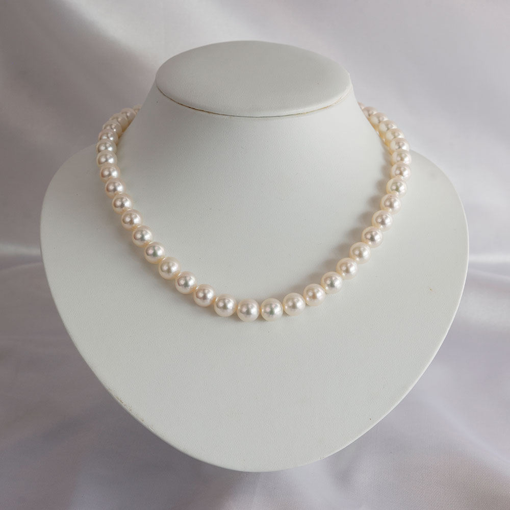 【ふるさと納税】アコヤ真珠のネックレス 9～9.5mm珠・ホワイトピンクカラー・保管ケース付 真珠鑑別書付き 希少 限定商品 あこや本真珠 パール ネックレス ジュエリー プレゼント ギフト かわいい おしゃれ 冠婚葬祭 入学式 6月誕生石 宝石 高知県 高知 故郷納税【R01100】 サムネイル3