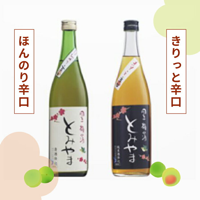 【ふるさと納税】四万十 「梅の酒とみやま」 飲み比べ セット 辛口 おいしい アルコール分 14度 梅酒 青梅 清酒 純米酒 日本酒 お酒 酒 酒蔵 晩酌 誕生日 お祝い 父の日 母の日 敬老の日 贈り物 プレゼント ギフト 高知 高知県 四万十 四万十市 しまんと 送料無料 25-476 サムネイル2