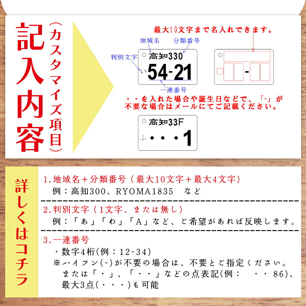 【ふるさと納税】アクリルナンバープレートキーホルダー（2個セット） - アクリル製 車 バイク 原付 雑貨 キーホルダー ナンバープレート オリジナル 誕生日 記念日 プレゼント 贈り物 贈答品 ギフト アクトランド 高知県 香南市 ak-0013 サムネイル3