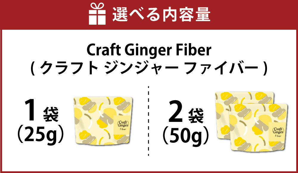 【ふるさと納税】＜選べる内容量＞Craft Ginger Fiber（クラフト ジンジャー ファイバー） 25g×1袋・計50g（25g×2袋） 生姜 しょうが ショウガ 無添加 無着色 食物繊維 冷奴 生姜焼きのたれ 健康 高知県産 国産 高知県 香美市 送料無料 - 画像3