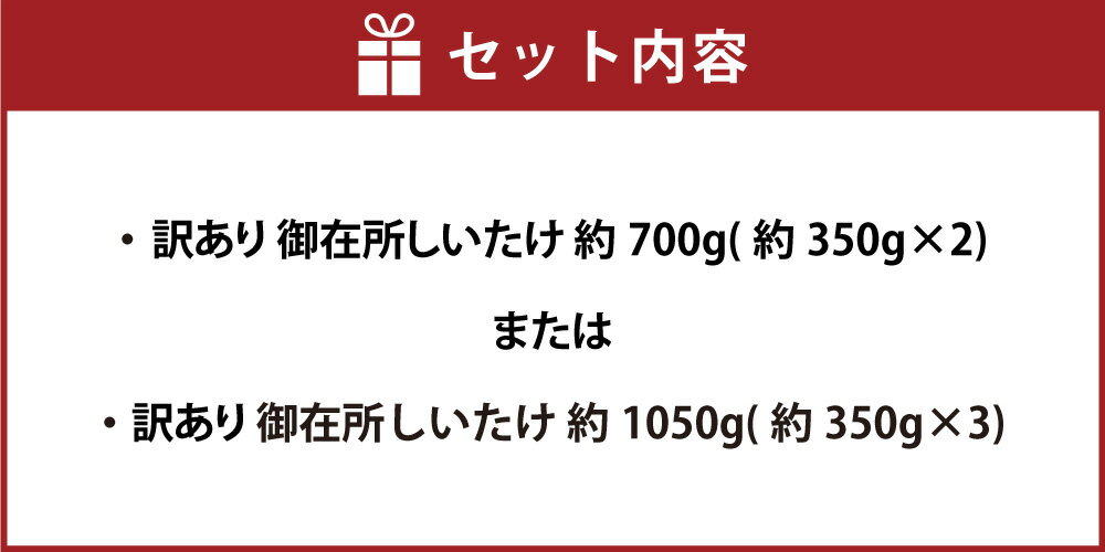 【ふるさと納税】＜選べる内容量＞訳あり 御在所しいたけ 計約700g（約350g×2）・計約1050g（約350g×3） 椎茸 シイタケ きのこ キノコ 茸 野菜 冷蔵 高知県 香美市 送料無料 - 画像3