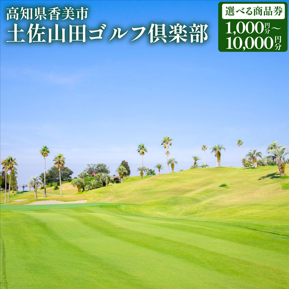 土佐山田ゴルフ倶楽部 商品券 1,000円分（1,000円×1枚） / 3,000円分（1,000円×3枚） / 10,000円分（1,000円×10枚） ＜選べる金額＞ ゴルフ ゴルフプレー券 ゴルフ場 施設利用券 チケット スポーツ 運動 アウトドア 旅行 観光 高知県 香美市 送料無料