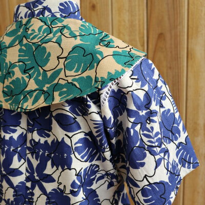 【ふるさと納税】子ども甚平（pati pati） 110～120cm モンステラ柄 甚平 じんべい ファッション 子供服 キッズ服 香美市 高知県 送料無料 サムネイル3