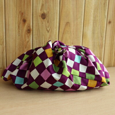 あづま袋 格子模様 袋 ふくろ 布袋 包み ふろしき 風呂敷 エコバック 日用品 雑貨 香美市 高知県 送料無料