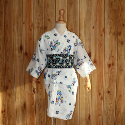 【ふるさと納税】帯（pati pati）子ども甚平用 角帯 麻の葉 ブルー おび 和装 和服 小物 香美市 高知県 送料無料 サムネイル3