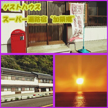 ゲストハウス・スーパー遍路宿“加領郷”　ご宿泊券（素泊まり）ひとり旅 お遍路さん 出張 観光 素泊まり