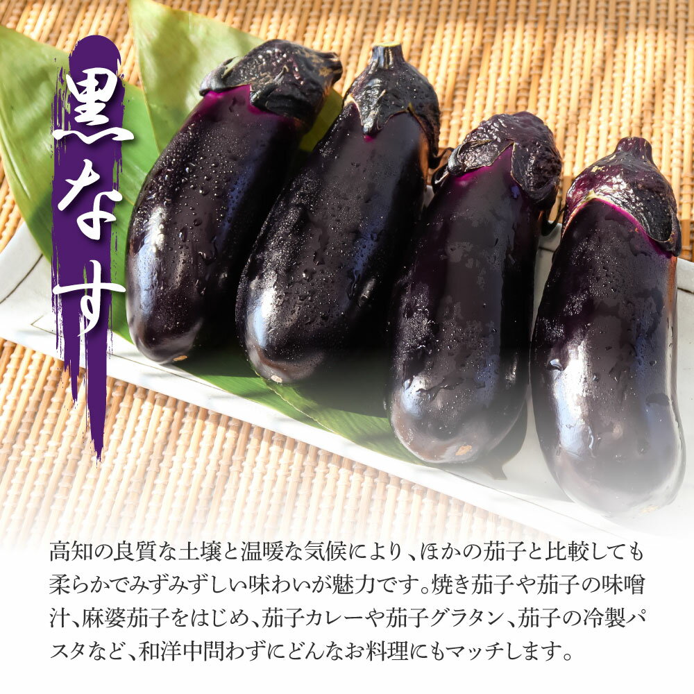 【ふるさと納税】食べ比べ！白と黒のナスセット 黒ナス8本白ナス4本 なす 茄子 黒なす 白なす 焼き茄子 煮浸し 漬物 浅漬け 味噌汁 おかず 野菜 セット 新鮮 お取り寄せ 常温 配送 国産 食品 ふるさとのうぜい 故郷納税 高知県 5000円 ランキング 人気 おすすめ - 画像3