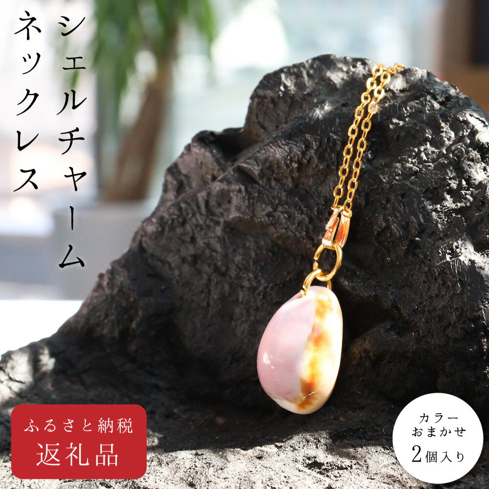＜高知の浜辺でとれた美しい貝殻のネックレス＞ 2個入り シェルクラフト 貝殻工芸 高知県 返礼品 ペンダント かわいい おしゃれ 女性 ギフト プレゼント 海 夏 貝殻 シェル モチーフ デザイン アクセサリー 天然