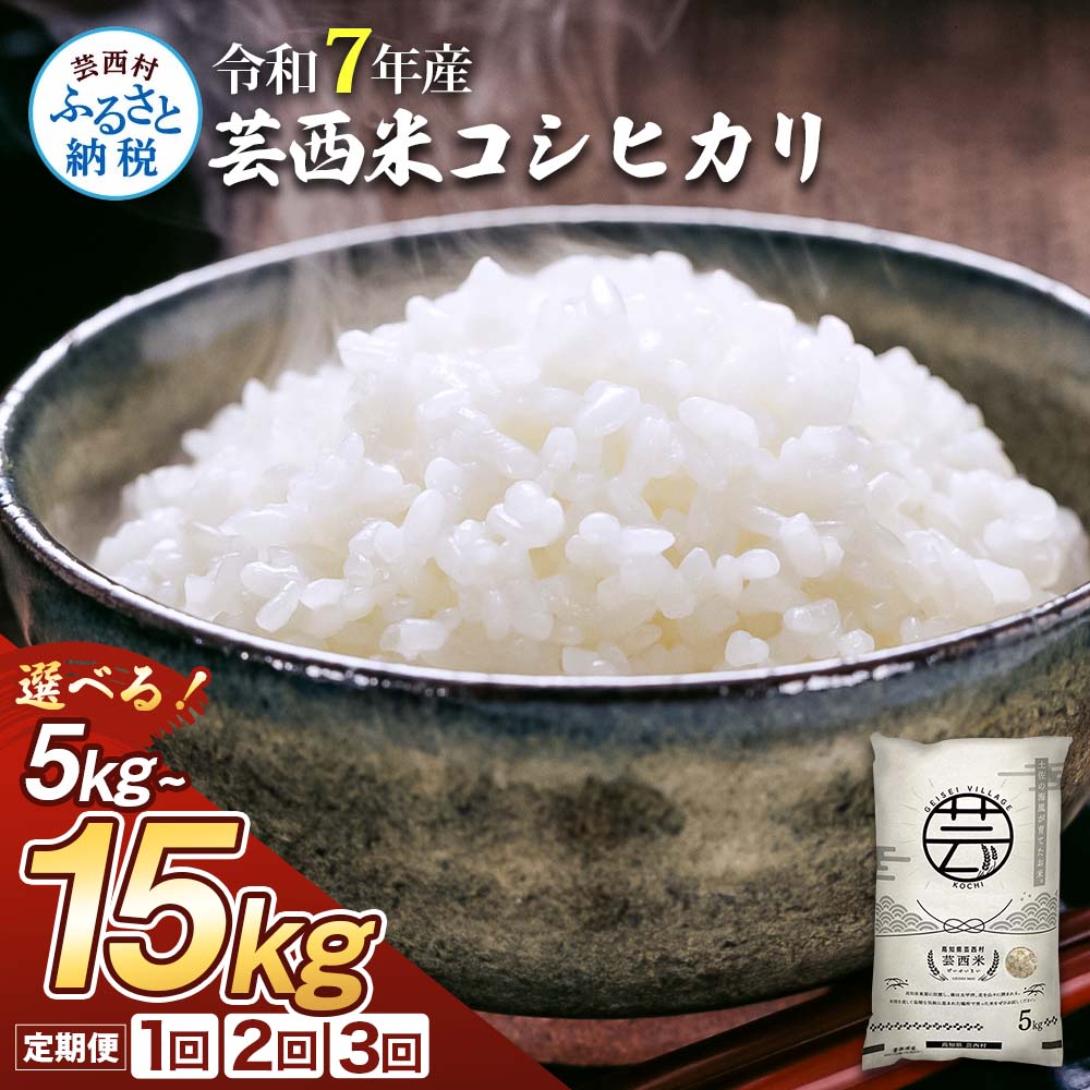 米 コシヒカリ 新米 5kg 10kg 15kg お米 令和7年産 芸西米（げいせいまい）10000円 定期便 2回 3回 すぐ届く 選べる内容量 こしひかり 白米 美味しい おこめ 国産 高知県産 家庭 ご飯 銘柄 故郷納税 ランキング 人気 銘柄米 選べる発送月 早い