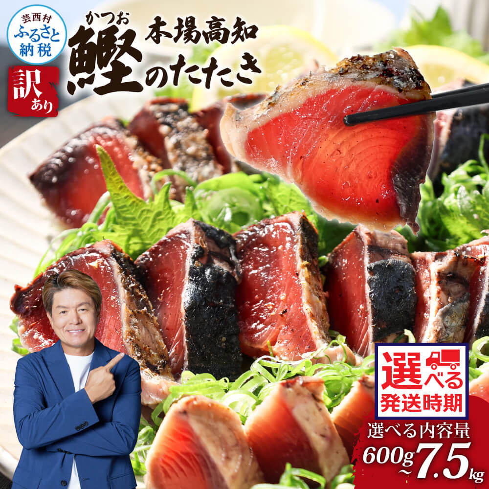 訳あり カツオのたたき 600g～ 選べる発送時期 10000円台 藁焼き カツオ たたき 高知 鰹 規格外 不揃い わけあり 大容量 パック 小分け お刺身 魚 冷凍 さかな 海鮮 魚介類 本場 土佐 国産 返礼品 故郷納税 塩たたき 刺身 おいしい 個包装 発送月