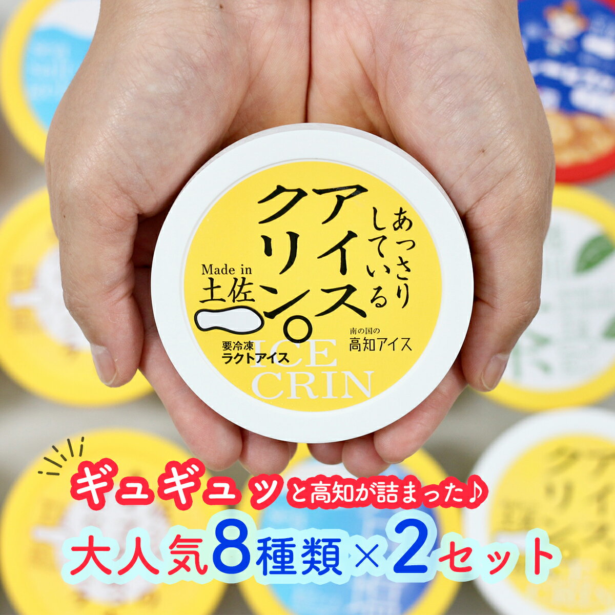 高知アイス　8種類×2個 【冷凍】【送料無料】2023 食品 プチギフト 詰め合わせ 内祝い お土産 お取り寄せグルメ スイーツ お菓子 おすすめ